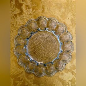 Vintage glass egg plate